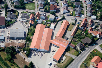 Vue aérienne de Céramiques Schnorr à Rheinzabern dans le département Rhénanie-Palatinat, Allemagne