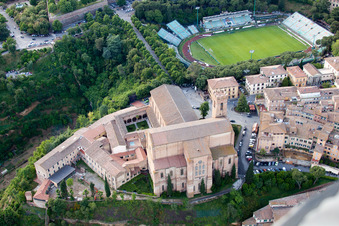 Vue oblique de Siena dans le département Siena, Italie