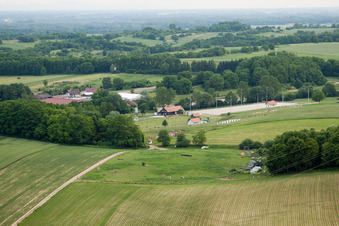 Enregistrement par drone de Haras de la Neée à Neewiller-près-Lauterbourg dans le département Bas Rhin, France