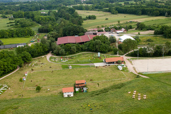 Vue aérienne de Haras de la Neée à Neewiller-près-Lauterbourg dans le département Bas Rhin, France