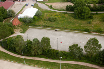 Haras de la Neée à Neewiller-près-Lauterbourg dans le département Bas Rhin, France d'en haut