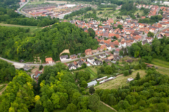 Enregistrement par drone de Mothern dans le département Bas Rhin, France