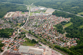 Seltz dans le département Bas Rhin, France vue du ciel