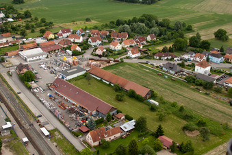 Rœschwoog dans le département Bas Rhin, France hors des airs