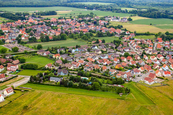 Rountzenheim dans le département Bas Rhin, France depuis l'avion