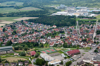 Photographie aérienne de Drusenheim dans le département Bas Rhin, France