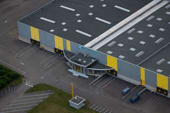 Vue aérienne de Les riches à Drusenheim dans le département Bas Rhin, France