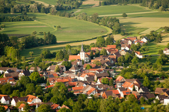 Vue aérienne de Village - Vue à le quartier Diersheim in Rheinau dans le département Bade-Wurtemberg, Allemagne