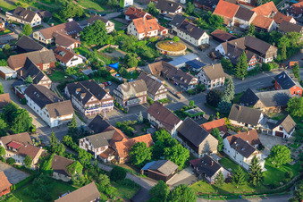 Vue aérienne de Tullastr à le quartier Linx in Rheinau dans le département Bade-Wurtemberg, Allemagne