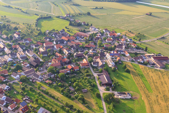 Vue aérienne de Chemin d'herbe à le quartier Linx in Rheinau dans le département Bade-Wurtemberg, Allemagne