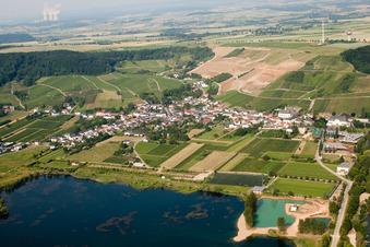 Vue aérienne de Remerschen dans le département Remich, Luxembourg