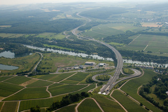 Photographie aérienne de Schengen dans le département Remich, Luxembourg