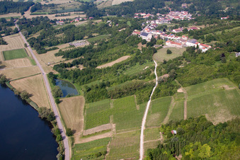 Vue aérienne de Haute-Kontz dans le département Moselle, France