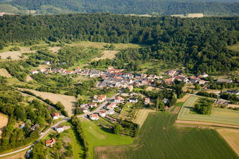 Vue aérienne de Budling dans le département Moselle, France