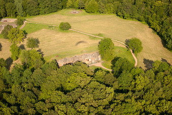 Vue aérienne de Fort de la Ligne Maginot à Budling dans le département Moselle, France