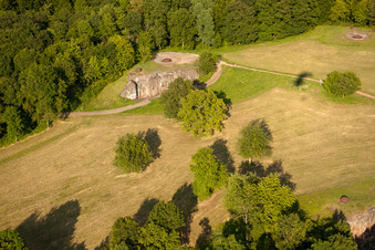 Vue aérienne de Fort de la Ligne Maginot à Budling dans le département Moselle, France