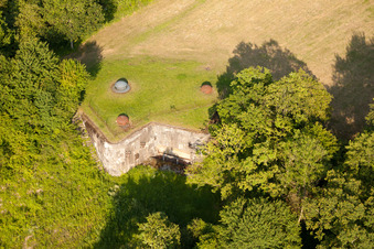Photographie aérienne de Fort de la Ligne Maginot à Budling dans le département Moselle, France