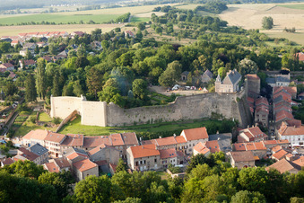 Vue oblique de Rodemack dans le département Moselle, France