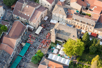 Photographie aérienne de Marché médiéval à Rodemack dans le département Moselle, France