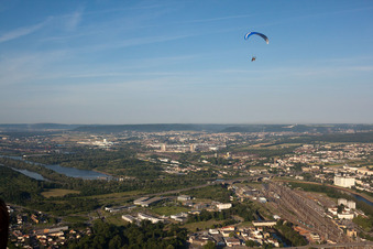Vue aérienne de Yutz dans le département Moselle, France