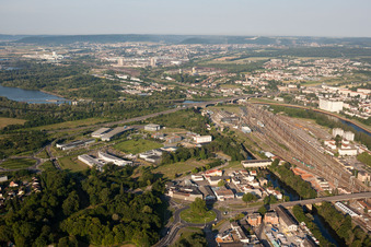 Vue aérienne de Yutz dans le département Moselle, France