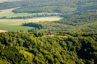Vue aérienne de Ensemble de bâtiments du musée Musée militaire Ouvrage Hackenberg à Veckring dans le département Moselle, France
