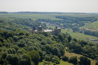 Photographie aérienne de Château Mensberg à Manderen dans le département Moselle, France