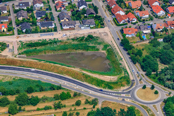 Photographie aérienne de Nouvelle zone de développement ouest à Jockgrim dans le département Rhénanie-Palatinat, Allemagne