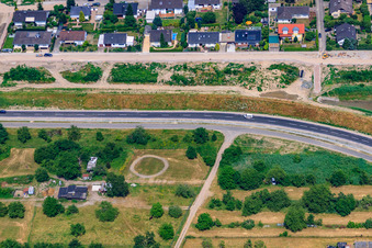 Vue oblique de Nouvelle zone de développement ouest à Jockgrim dans le département Rhénanie-Palatinat, Allemagne