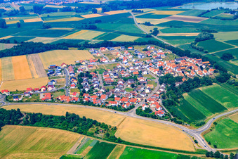 Vue aérienne de Vue du quartier depuis le sud-ouest à le quartier Hardtwald in Neupotz dans le département Rhénanie-Palatinat, Allemagne