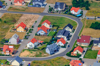 Photographie aérienne de Nouvelle zone de développement de Blumenring à le quartier Hardtwald in Neupotz dans le département Rhénanie-Palatinat, Allemagne