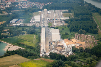 Vue aérienne de Meubles et boiseries Nolte à Germersheim dans le département Rhénanie-Palatinat, Allemagne