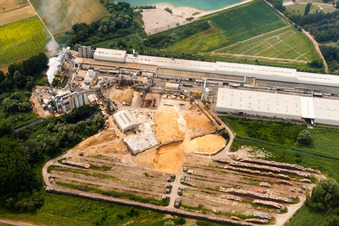 Photographie aérienne de Locaux de l'usine Nolte Holzwerkstoff GmbH & Co. KG à Germersheim dans le département Rhénanie-Palatinat, Allemagne