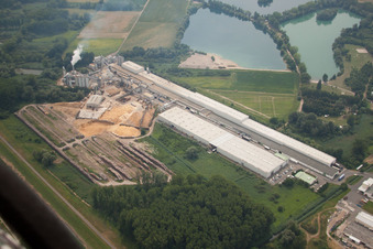 Image drone de Meubles et boiseries Nolte à Germersheim dans le département Rhénanie-Palatinat, Allemagne