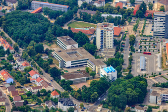 Vue aérienne de Goethe-Gymnasium Germersheim à Germersheim dans le département Rhénanie-Palatinat, Allemagne