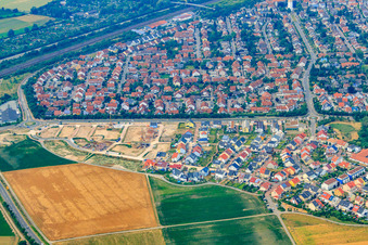 Vue aérienne de Anneau Sud à Hockenheim dans le département Bade-Wurtemberg, Allemagne