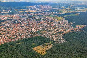 Photographie aérienne de Vue de la ville depuis l'ouest à Sandhausen dans le département Bade-Wurtemberg, Allemagne