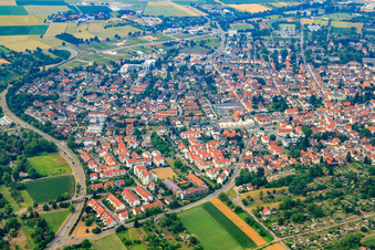Vue aérienne de Du sud à le quartier Kirchheim in Heidelberg dans le département Bade-Wurtemberg, Allemagne