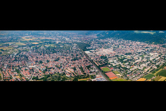 Vue aérienne de Panorama à le quartier Kirchheim in Heidelberg dans le département Bade-Wurtemberg, Allemagne