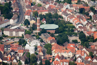 Vue aérienne de Église Saint-Jean à le quartier Rohrbach in Heidelberg dans le département Bade-Wurtemberg, Allemagne