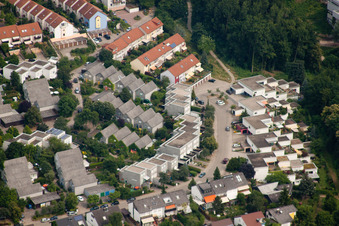 Vue aérienne de HD-Emmertsgrund, Botheplatz à le quartier Emmertsgrund in Heidelberg dans le département Bade-Wurtemberg, Allemagne