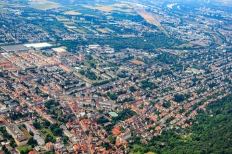 Vue aérienne de Römerstr à le quartier Rohrbach in Heidelberg dans le département Bade-Wurtemberg, Allemagne