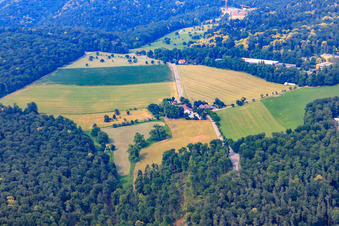 Vue aérienne de Auberge du Manoir Bierhelderhof à le quartier Rohrbach in Heidelberg dans le département Bade-Wurtemberg, Allemagne