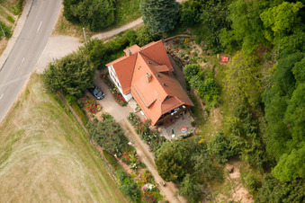 Vue aérienne de Auberge du Manoir Bierhelderhof à le quartier Königstuhl in Heidelberg dans le département Bade-Wurtemberg, Allemagne