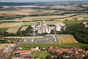 Cimenterie Dyckerhoff à Göllheim dans le département Rhénanie-Palatinat, Allemagne depuis l'avion