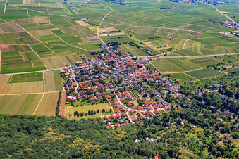 Vue aérienne de À Münchberg à Bobenheim am Berg dans le département Rhénanie-Palatinat, Allemagne