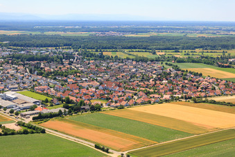Vue aérienne de Anneau Nord à Herxheim bei Landau dans le département Rhénanie-Palatinat, Allemagne