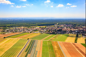 Vue aérienne de Vue de la ville depuis le nord à Kandel dans le département Rhénanie-Palatinat, Allemagne