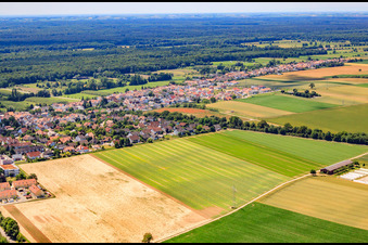 Vue aérienne de De Gutenberg à Kandel dans le département Rhénanie-Palatinat, Allemagne