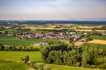 Vue aérienne de Du sud-ouest à le quartier Querbach in Kehl dans le département Bade-Wurtemberg, Allemagne